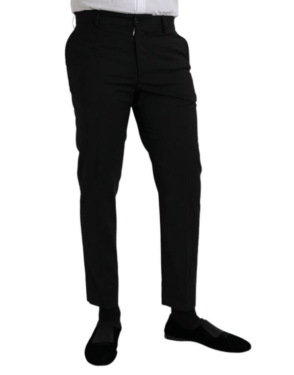 Black Wool SlimFit Dress Formal Pants Dolce & Gabbana