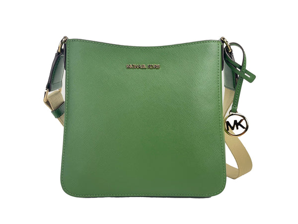 Jet Set Small Messenger Crossbody Bag Green Michael Kors