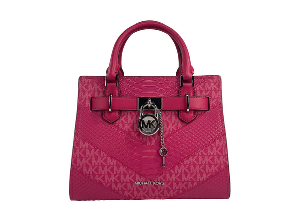 Hamilton Small Electric Pink Satchel Crossbody Bag Michael Kors