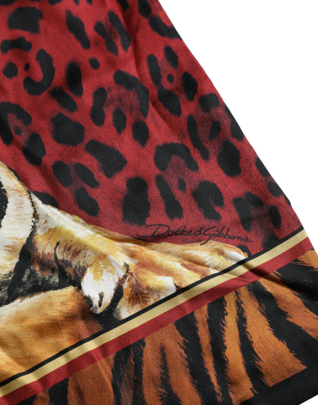 Multicolor Tiger Print Cotton Short Sleeves T-shirt Dolce & Gabbana