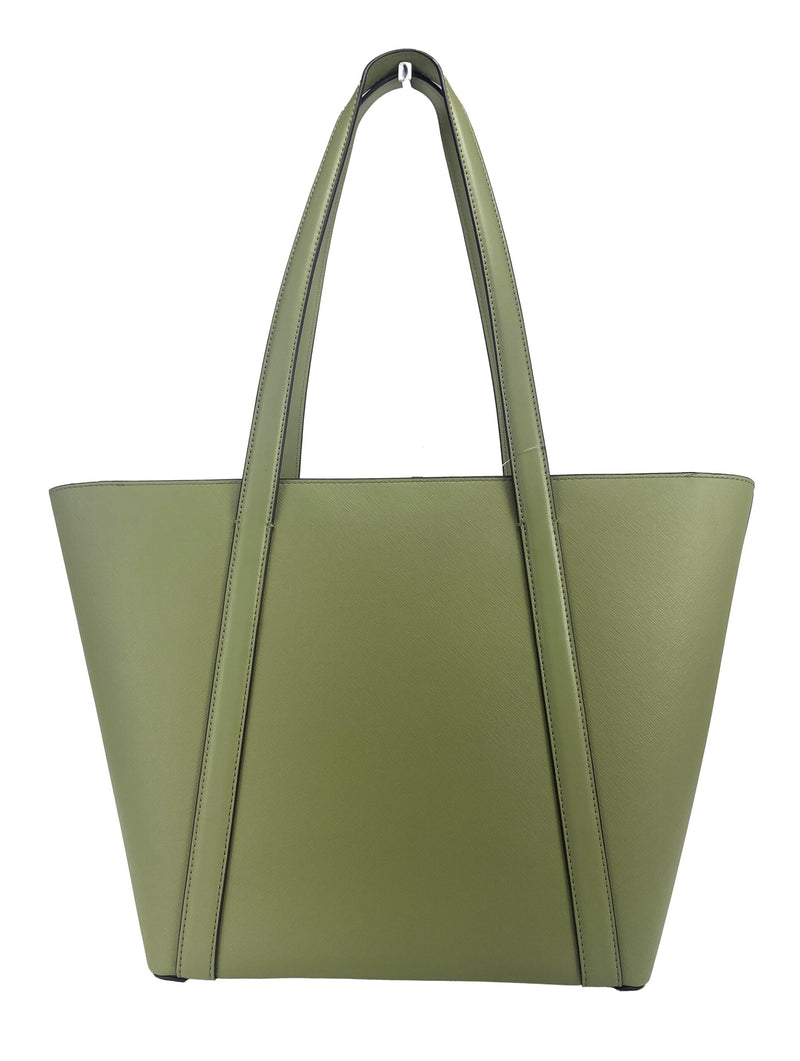 Large Pratt Shoulder Zip Tote Bag Light Sage Michael Kors