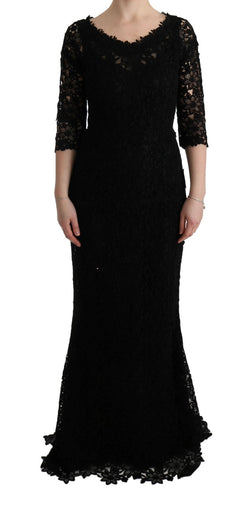 Elegant Black Sheath Dress with Silk Lining Dolce & Gabbana