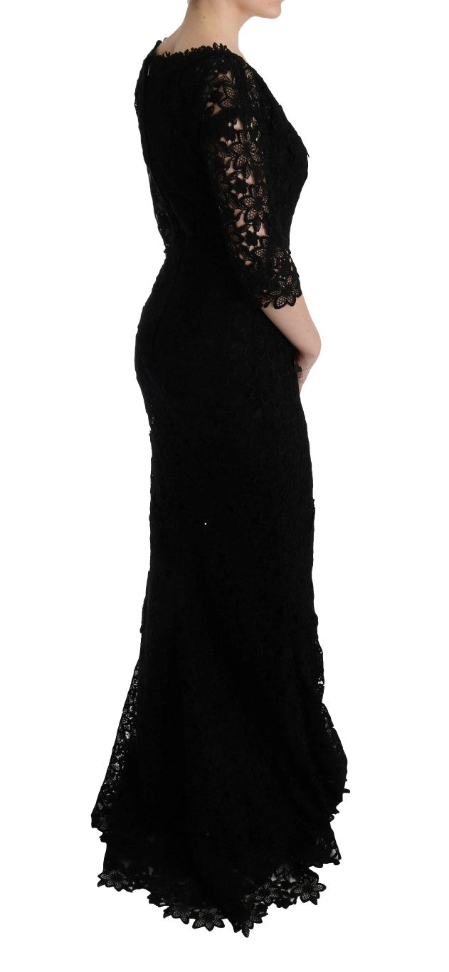 Elegant Black Sheath Dress with Silk Lining Dolce & Gabbana