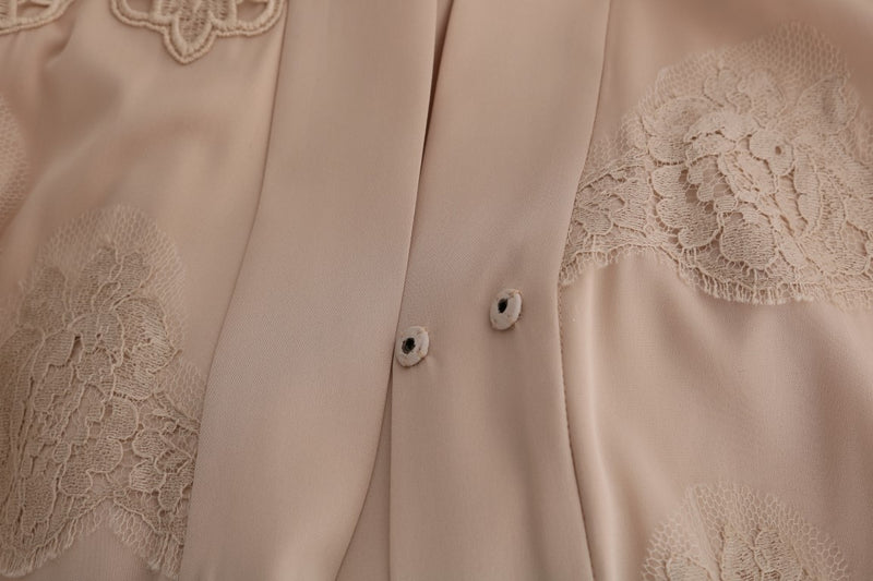 Elegant Beige Cape Kaftan Dress Dolce & Gabbana