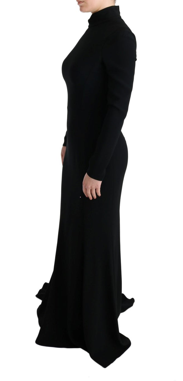 Elegant Full Length Sheath Gown in Black Dolce & Gabbana