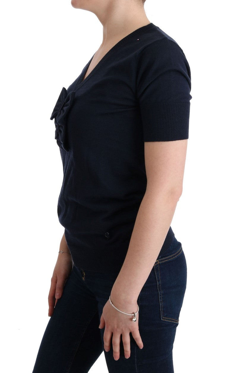 Elegant Blue Wool Top - Chic Everyday Elegance MARGHI LO'