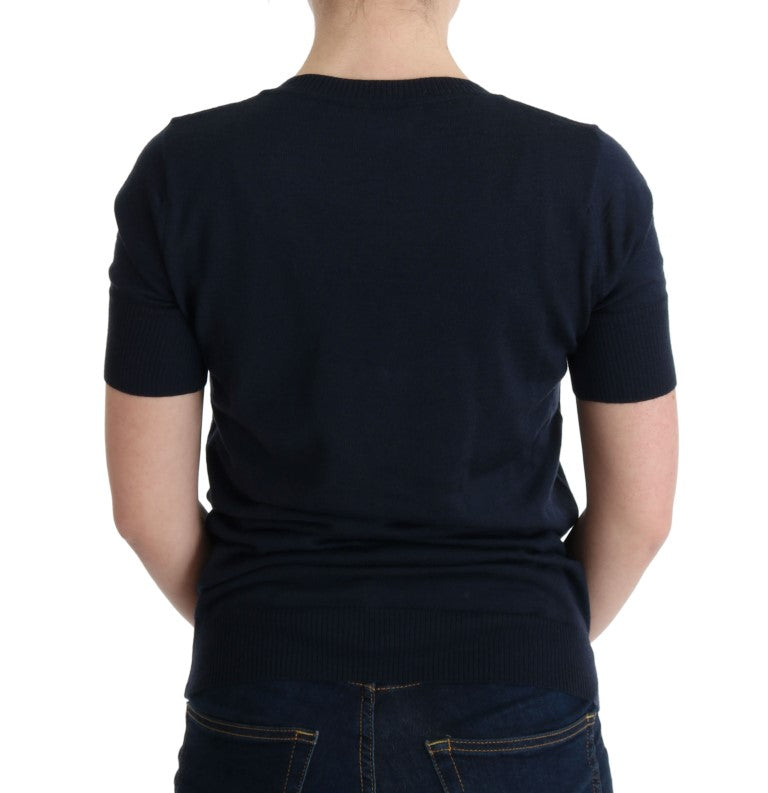 Elegant Blue Wool Top - Chic Everyday Elegance MARGHI LO'