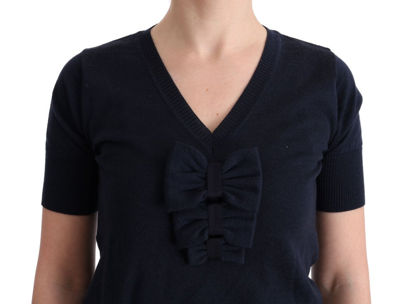 Elegant Blue Wool Top - Chic Everyday Elegance MARGHI LO'