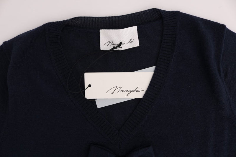 Elegant Blue Wool Top - Chic Everyday Elegance MARGHI LO'