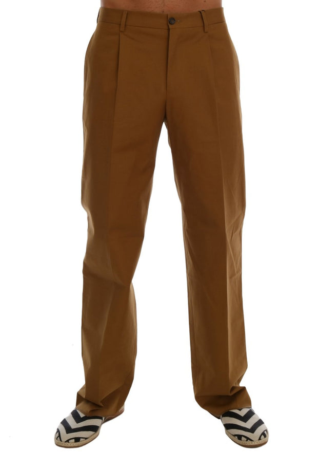 Elegant Brown Formal Trousers for Men Dolce & Gabbana