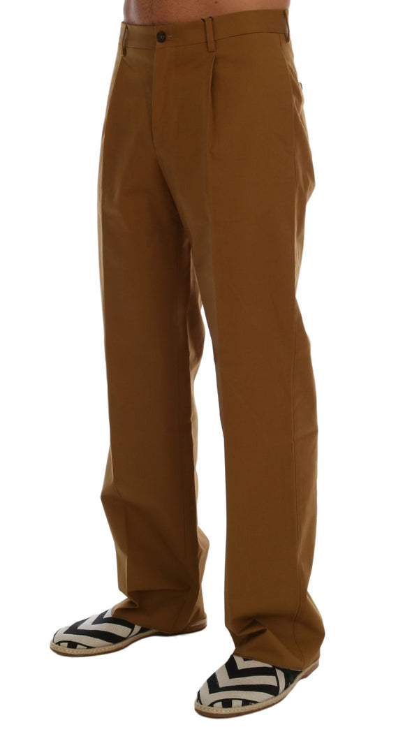 Elegant Brown Formal Trousers for Men Dolce & Gabbana