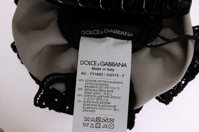 Elegant Floral Lace Hair Claw Dolce & Gabbana