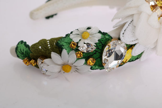 Sunflower Crystal Embellished Headband Dolce & Gabbana