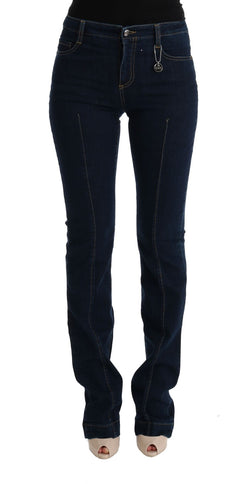 Chic Flared Cotton Jeans in Blue Costume National