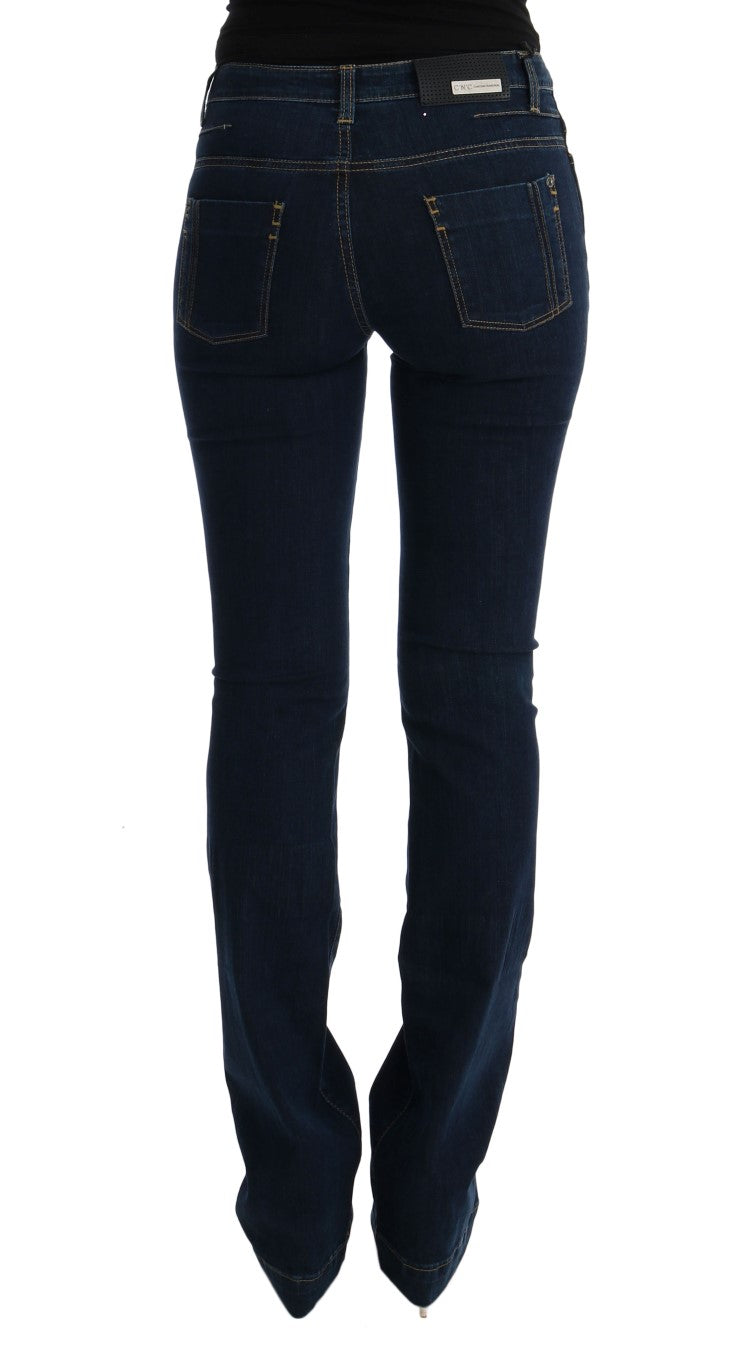 Chic Flared Cotton Jeans in Blue Costume National