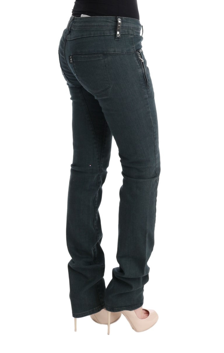 Chic Superslim Gray Cotton Jeans Costume National