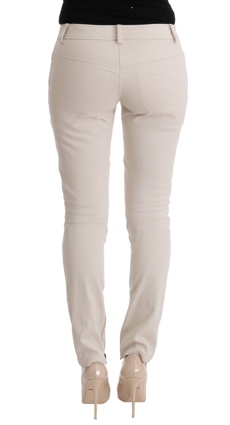 Chic White Slim Fit Denim Treasure Ermanno Scervino