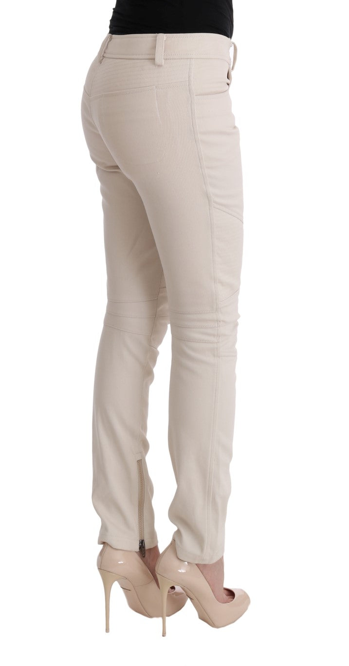 Chic White Slim Fit Denim Treasure Ermanno Scervino