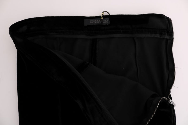 Sleek High-Waist Black Trousers Ermanno Scervino