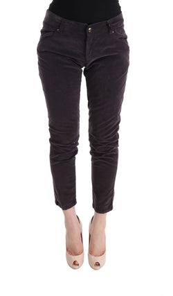 Chic Brown Capri Cropped Cotton Pants Ermanno Scervino