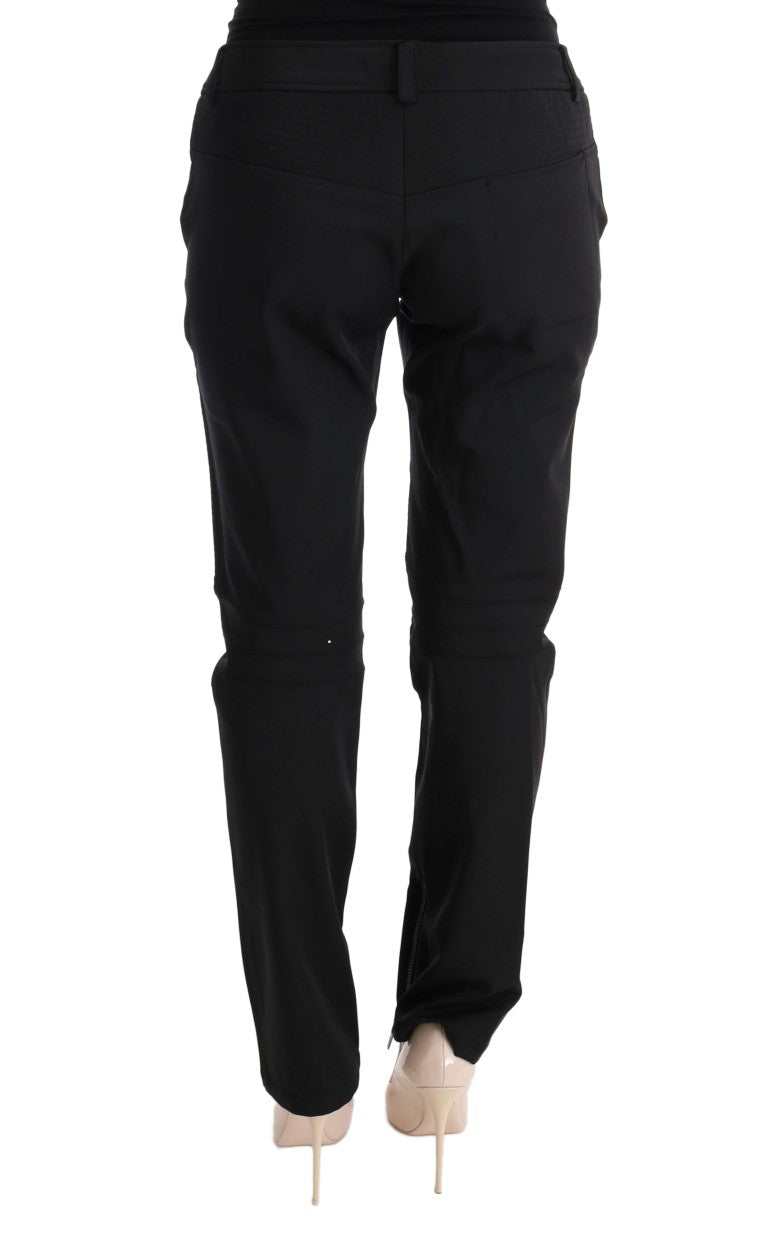 Sleek Black Cotton Slim Fit Pants Ermanno Scervino