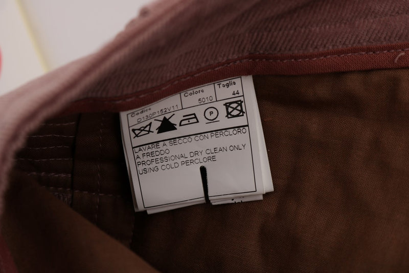 Chic Pink Capri Cropped Trousers Ermanno Scervino