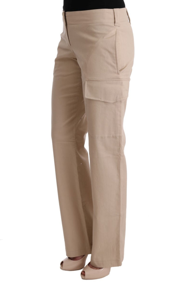 Chic Beige Cropped Pants - Regular Fit Elegance Ermanno Scervino