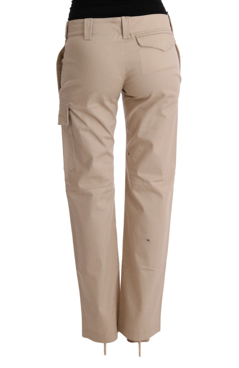 Chic Beige Cropped Pants - Regular Fit Elegance Ermanno Scervino