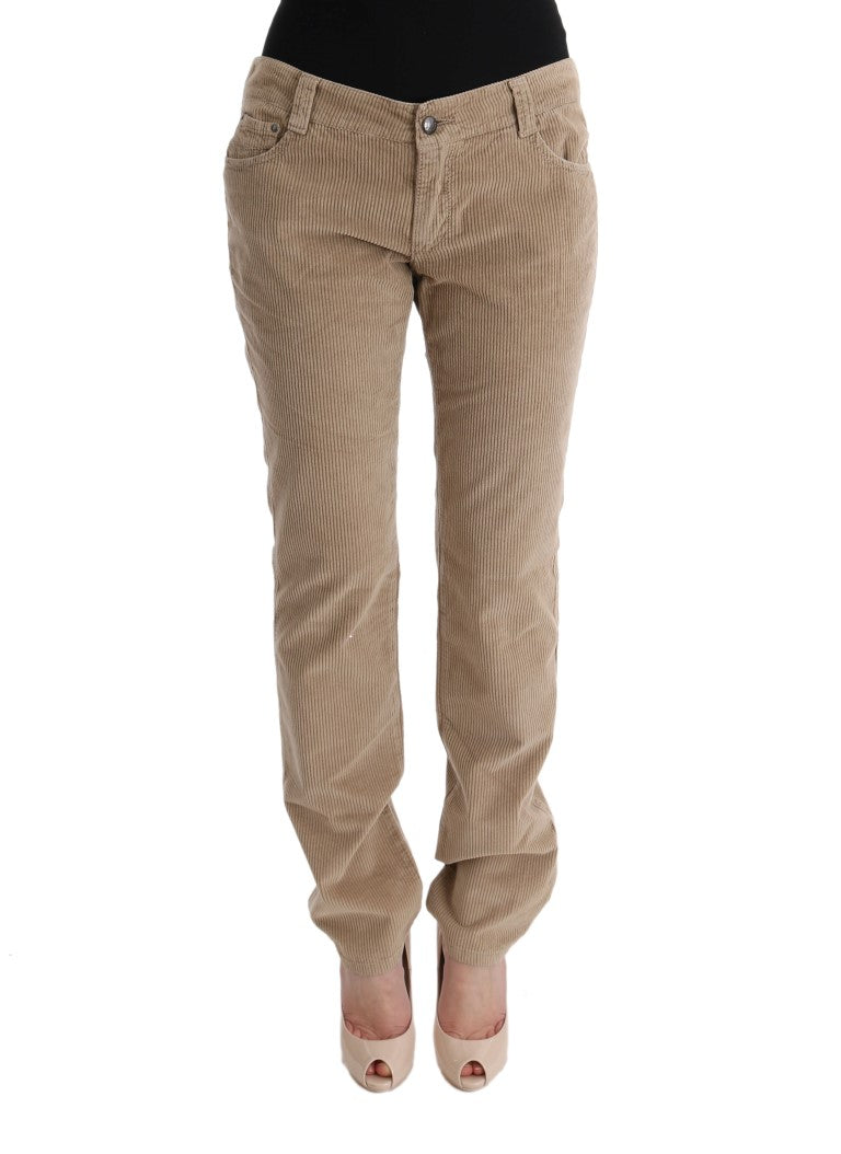 Beige Regular Fit Luxe Trousers Ermanno Scervino