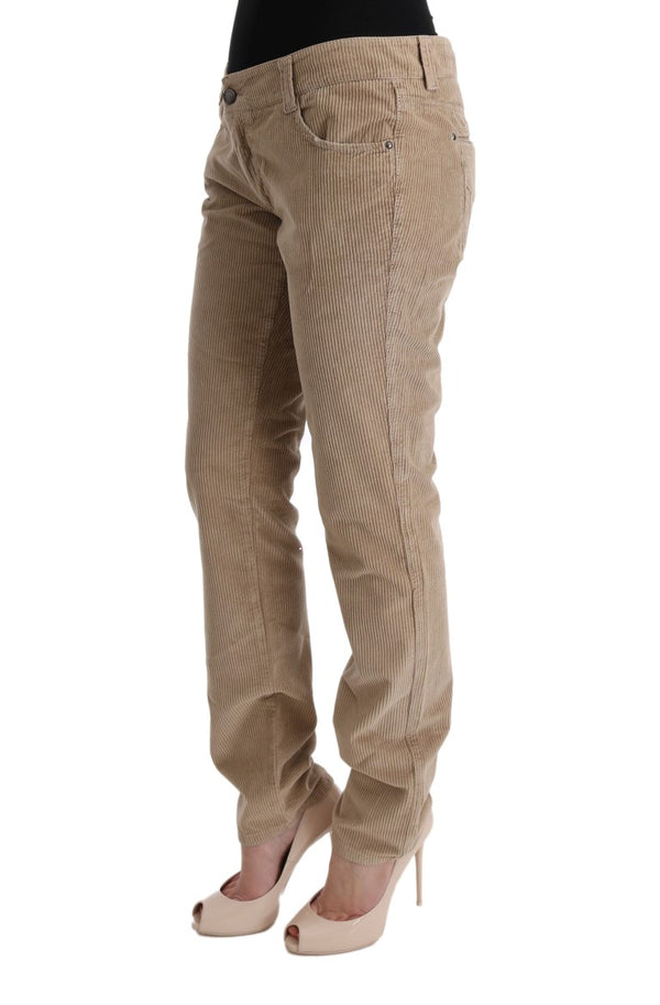 Beige Regular Fit Luxe Trousers Ermanno Scervino