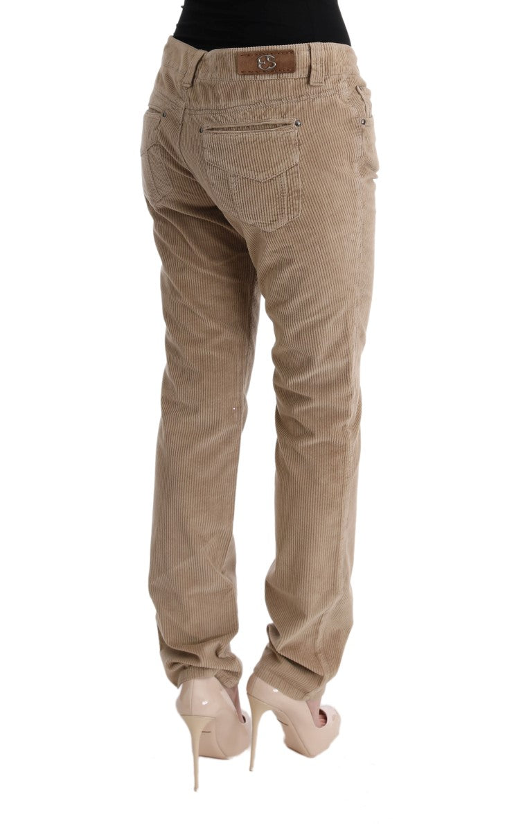 Beige Regular Fit Luxe Trousers Ermanno Scervino