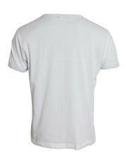 White Cotton Round Neck Short Sleeve T-shirt Dolce & Gabbana