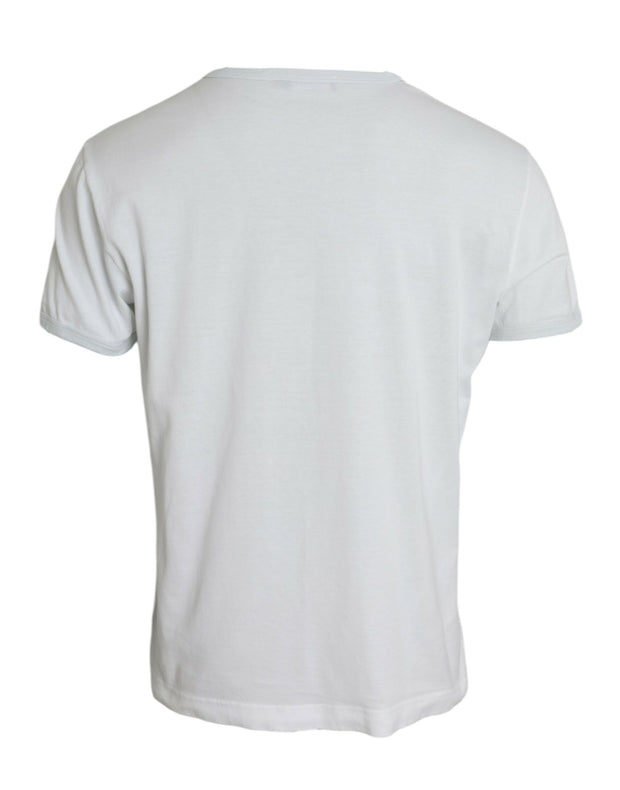 White Cotton Round Neck Short Sleeve T-shirt Dolce & Gabbana