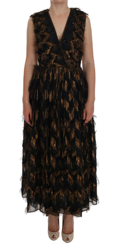 Elegant A-Line Full Length Sleeveless Dress Dolce & Gabbana