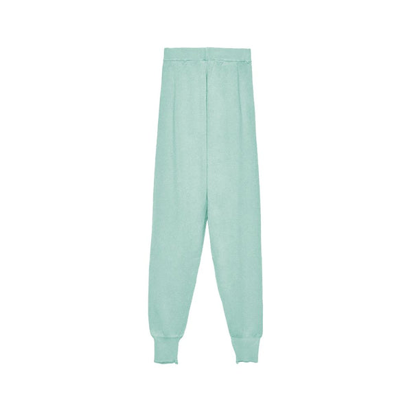 Mint Green Wool Blend Tracksuit Trousers Hinnominate