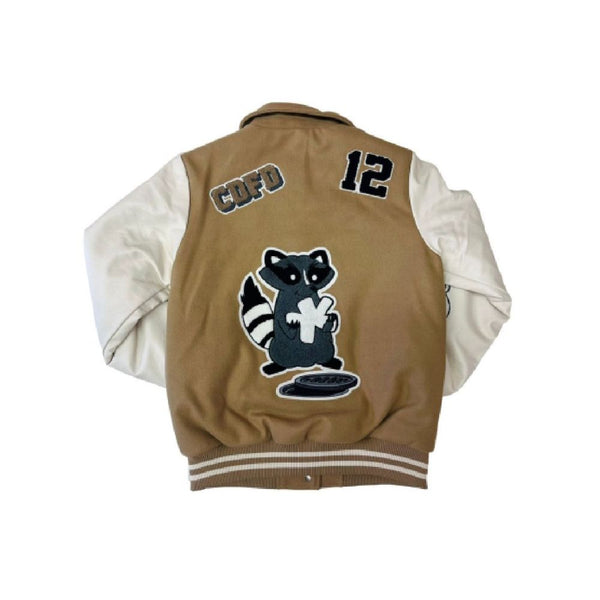 Chic Cotton and Faux Leather Bomber Jacket Comme Des Fuckdown