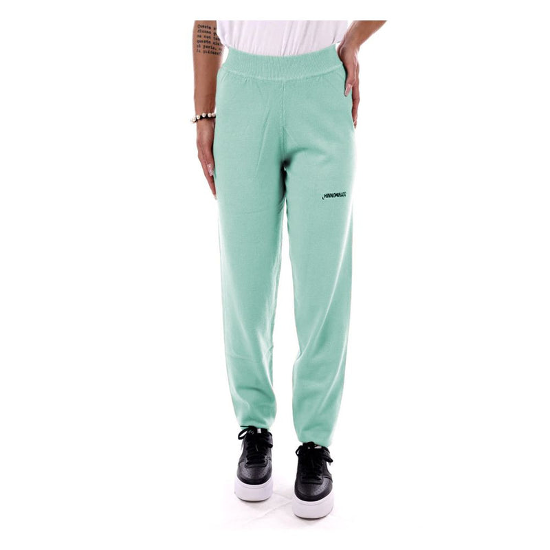 Mint Green Wool Blend Tracksuit Trousers Hinnominate