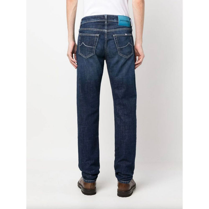 Exclusive Indigo Straight Leg Jeans with Bandana Detail Jacob Cohen