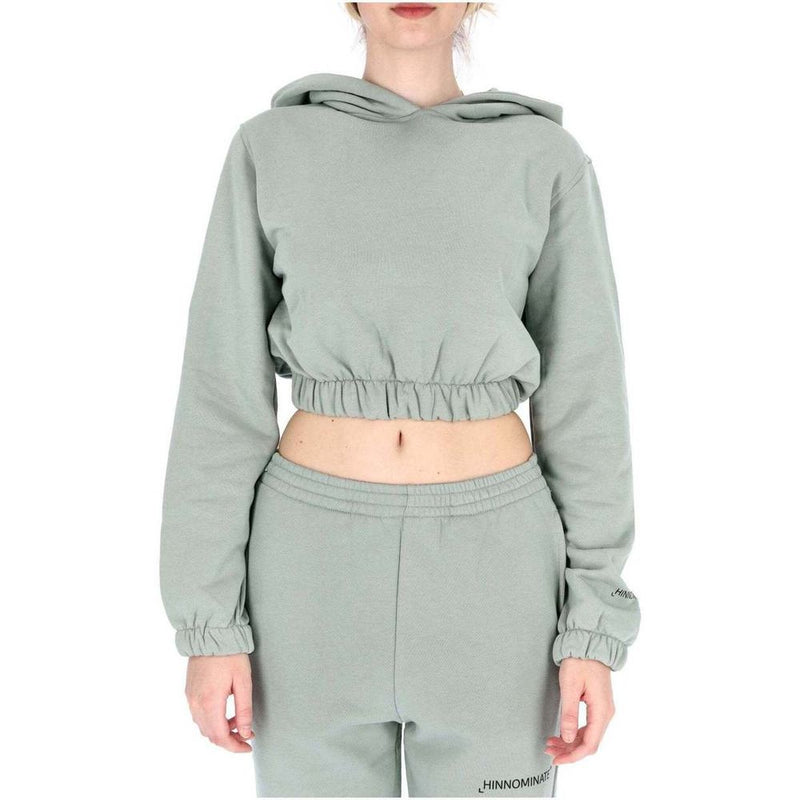 Chic Cropped Hooded Cotton Sweatshirt Hinnominate