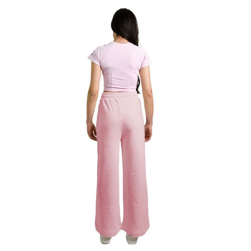 Chic Pink Palazzo Pants with Drawstring Hinnominate