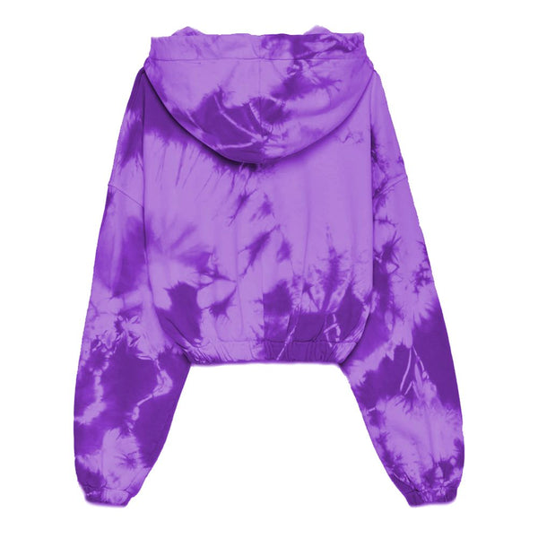 Elegant Purple Hooded Sweatshirt with Logo Print Hinnominate