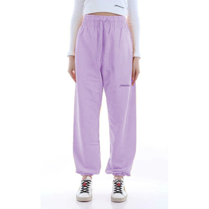 Plush Cotton Sweatpants with Logo Detail Hinnominate