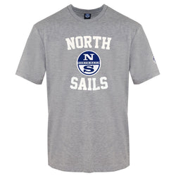 Gray Cotton Men T-Shirt North Sails