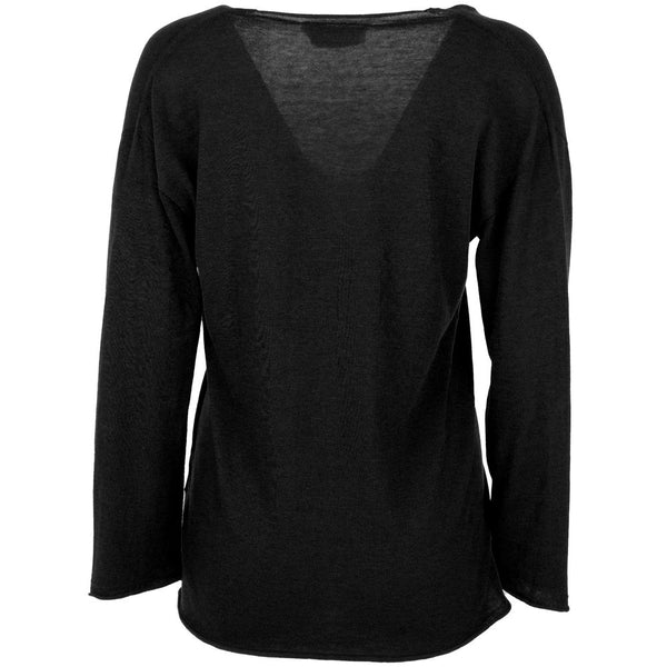 Black Cotton Sweater Alpha Studio