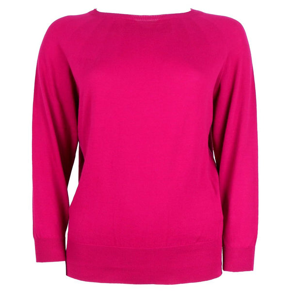 Fuchsia Cotton Sweater Alpha Studio