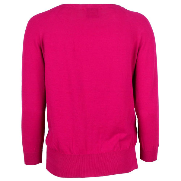 Fuchsia Cotton Sweater Alpha Studio