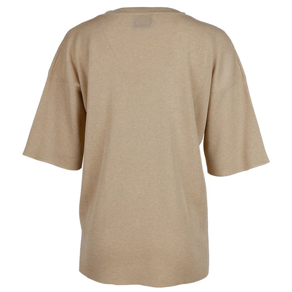 Beige Viscose Sweater Alpha Studio