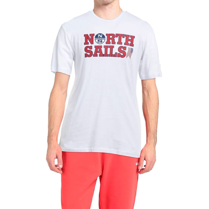 Elegant White Cotton Logo Tee North Sails