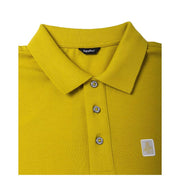 Yellow Cotton Men Polo Refrigiwear