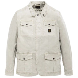 Sleek Beige Four-Pocket Cotton Jacket Refrigiwear